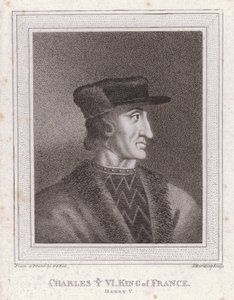 Karl VI., König von Frankreich (Stich) von English School