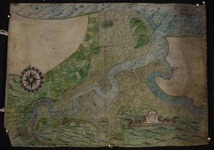 Karte des Verlaufs des Flusses Medway von Rochester bis The Nore von English School