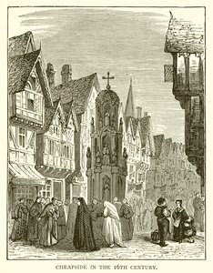 Cheapside im 16. Jahrhundert von English School