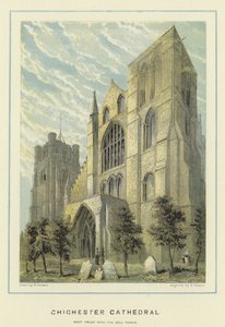 Chichester Kathedrale, Westfassade mit Glockenturm von English School