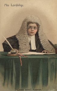 Kind als Richter verkleidet von English School