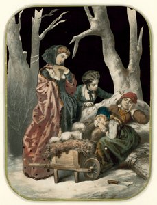 Kinder verirren sich im Wald
