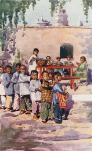 Kinder von China: Kinder beim Essen und Spielen von English School