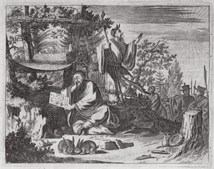 Chinesische Heilige Männer, Illustration aus einer Beschreibung von Botschaften nach China, 1690
