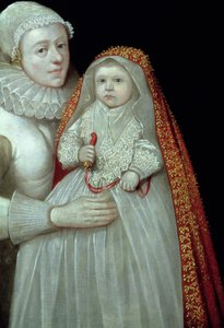 Taufe, Porträt einer Mutter und eines Kindes, ca. 1595