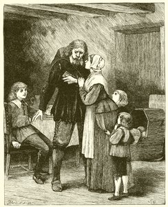 Christ erzählt seiner Frau und seinen Kindern von seiner Not von English School