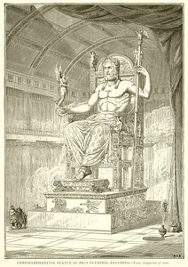 Chryselephantine Statue des Zeus Olympios, restauriert von English School