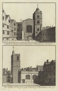 Kirche St Bartholomew the Great und Kirche St Bartholomew the Less, London von English School