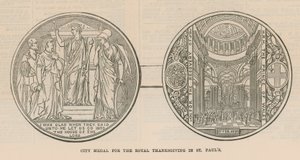 Stadtmedaille für das königliche Dankfest in der St. Pauls Kathedrale, London