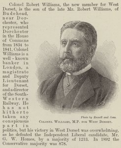 Oberst Williams, MP für West Dorset von English School