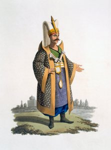 Oberst der Janitscharen mit Juwelen und Dolchen, 1818 von English School