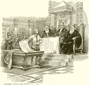 Kolumbus vor der portugiesischen Junta von English School