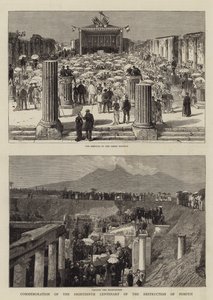 Gedenkfeier zum achtzehnten Jahrhundert der Zerstörung Pompejis