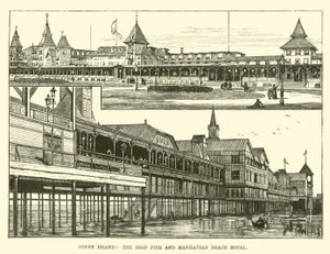 Coney Island, der Eisensteg und das Manhattan Beach Hotel
