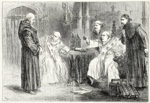 Konferenz zwischen Thorpe und Arundel, Illustration aus Die Geschichte des Protestantismus von James Aitken Wylie, veröffentlicht 1878 von English School