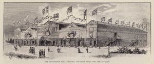 Kongresshalle, Belfast, gebaut für die Ulster Unionist Convention von 1892, abgehalten, um den Widerstand der Ulster Unionisten gegen die irische Selbstverwaltung zu demonstrieren von English School