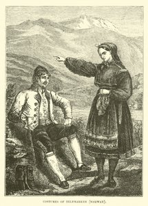 Kostüme von Telemarken, Norwegen von English School