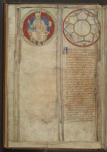 Cotton MS Claudius D VI, f.5v: Beschreibung der sieben Königreiche der angelsächsischen Heptarchie