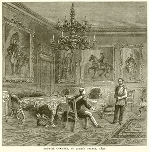 Ratskammer, St. Jamess Palace, 1840 von English School