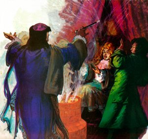 Graf Caetano fügte dem kochenden Quecksilber ein mysteriöses Pulver hinzu von English School