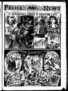 Titelblatt der Illustrated Police News, Samstag, 21. März von English School