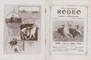 Deckblatt des Programms für das erste internationale Rodeo