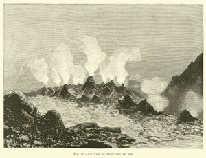 Krater des Vesuvs im Jahr 1834 von English School