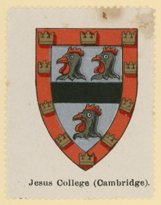 Wappen des Jesus College, Cambridge von English School