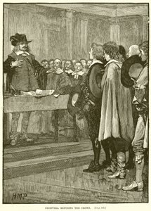 Cromwell lehnt die Krone ab von English School