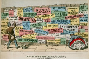 Kreuzlesungen in der Nähe von Charing Cross, London