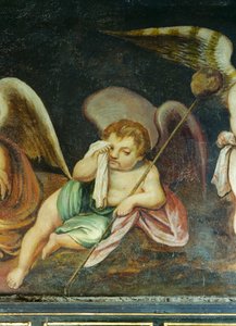 Weinender Cherub (Detail)