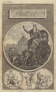 Kybele, antike anatolische, griechische und römische Erdgöttin (Stich) von English School