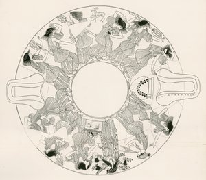 Tanz der Mänaden zu Dionysos (Gravur) von English School