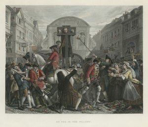 Daniel Defoe im Pranger von English School