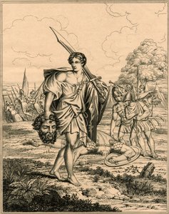 David mit dem Kopf von Goliath