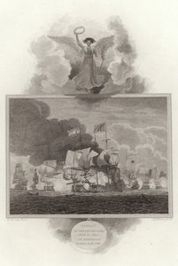 Niederlage der niederländischen Flotte am 13. Juli 1653 durch Admirale Blake und Monk von English School