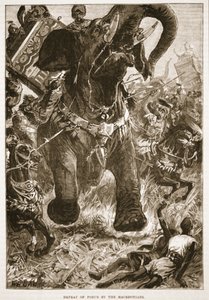 Niederlage des Porus durch die Makedonier