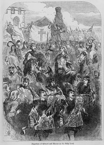 Abreise von Edward I (1239-1307) und Eleonore von Kastilien (1246-90) ins Heilige Land von English School