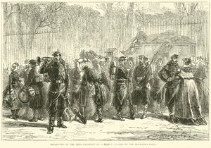 Abmarsch des 10. Regiments der Nationalgarde zu den vorgeschobenen Posten, Oktober 1870 von English School