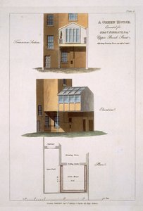 Entwurf für ein Gewächshaus, ausgeführt für G. Farrant, 1806 von English School