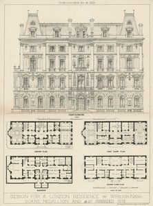 Entwurf für eine Londoner Residenz von W. Hilton Nash von English School