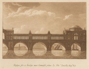 Entwurf für eine Brücke in der Nähe von Somerset Place