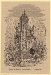 Zerstörung des Kreuzes in Cheapside von English School