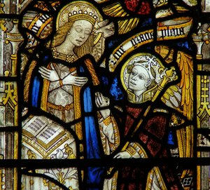 Detail eines Fensters, das die Verkündigung darstellt (Detail) von English School