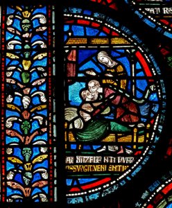 Detail aus dem Wunderfenster mit John Roxborough und Henry Beche von English School
