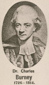 Dr Charles Burney (Gravur) von English School