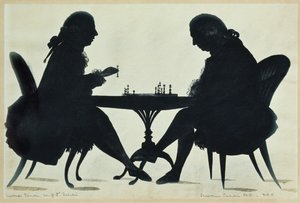 Dr. E. Darwin spielt Schach mit seinem Sohn