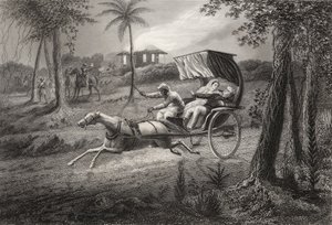 Dr. Graham wird in seinem Buggy von den Sealkote-Meuterern 1857 erschossen, aus 