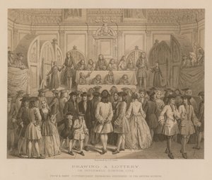 Ziehung einer Lotterie in der Guidhall, London, 1739