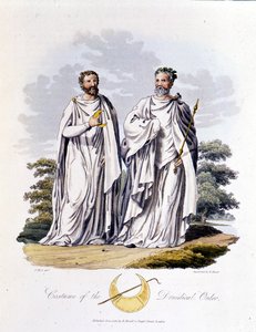 Druiden - in „Celts and Goths, customs of the inhabitants of the British Isles of the early 6th century and the Goth nations of the west coast of the Baltic“, von S.R. Meyrick und Ch. Smith von English School